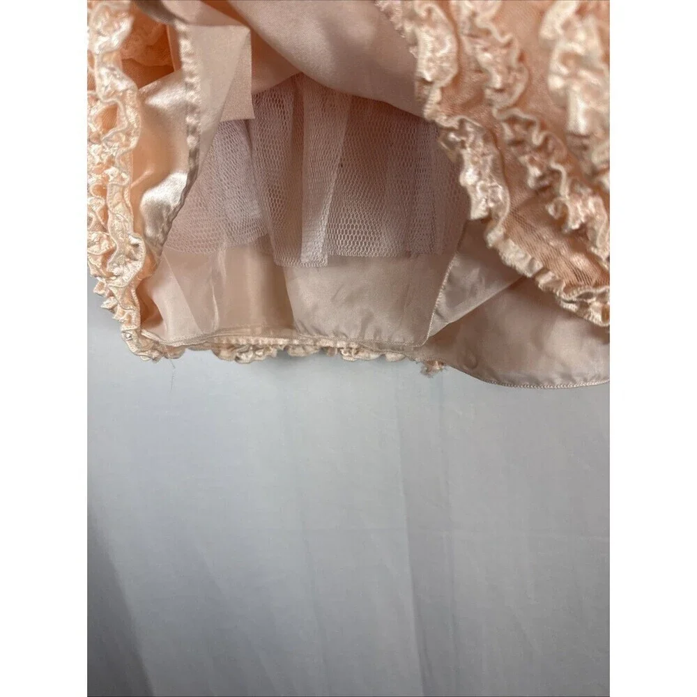 Love Girls Peach Ruffle Sleeveless Dress Size 9 M Preowned